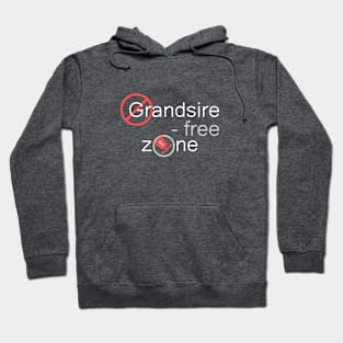 Bell Ringing - GRANDSIRE-FREE ZONE - white text Hoodie